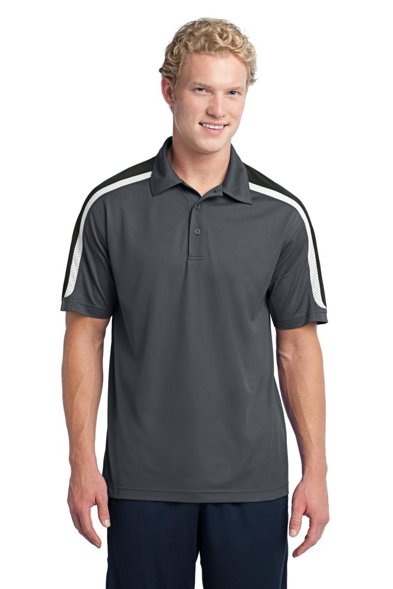 Sport-Tek ®  Tricolor Shoulder Micropique Sport-Wick ®  Polo