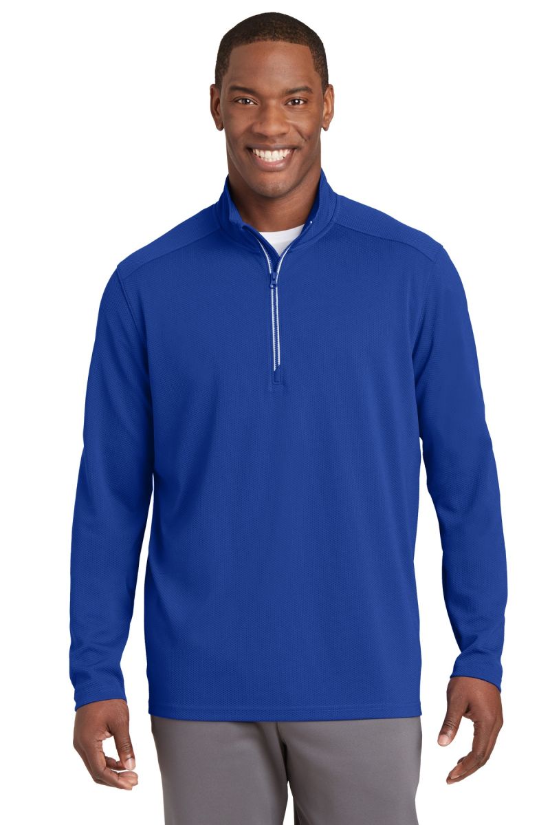Sport-Tek ®  Sport-Wick ®  Textured 1/4-Zip Pullover