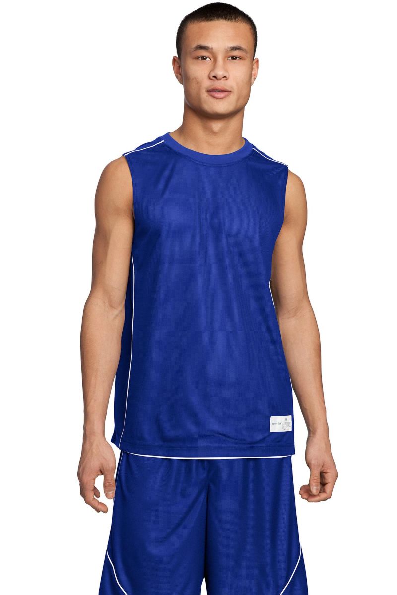  DISCONTINUED  Sport-Tek ®  PosiCharge ®  Mesh Reversible Sleeveless Tee