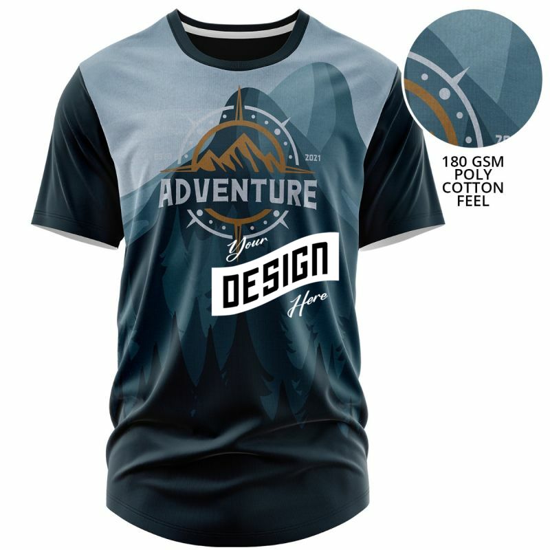 Unisex 180 GSM Jersey Knit Cotton Feel Sublimation Short Sleeve T-Shirt