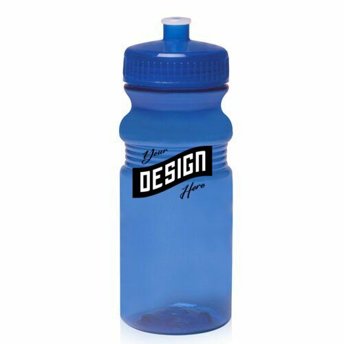 Translucent Bike Bottle 20 Oz. Push Capa