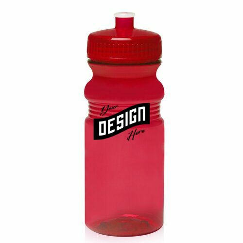 Translucent Bike Bottle 20 Oz. Push Capa
