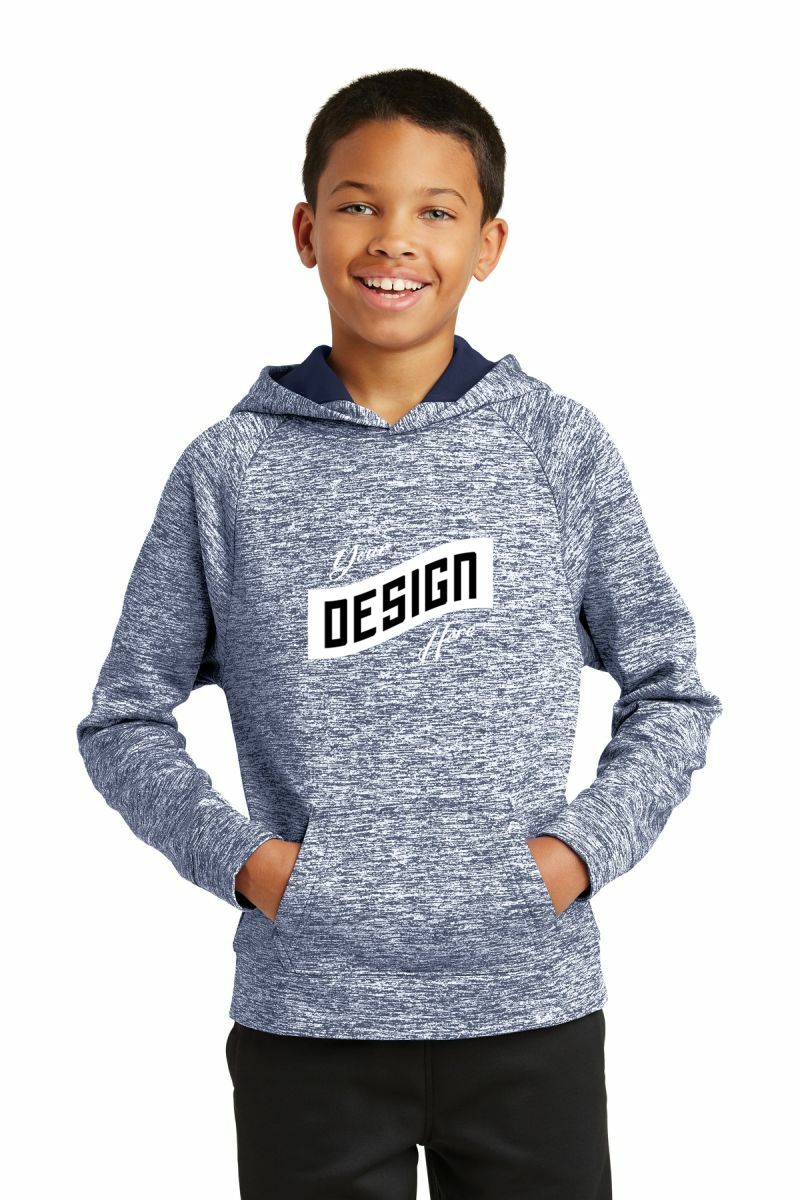 Sport-Tek ®  Youth PosiCharge ®  Electric Heather Fleece Hooded Pullover