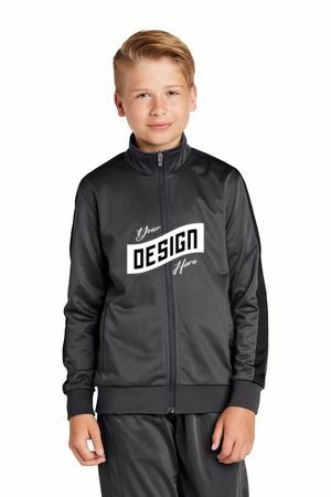 Sport-Tek  ®  Youth Tricot Sleeve Stripe Track Jacket