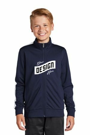 Sport-Tek  ®  Youth Tricot Sleeve Stripe Track Jacket