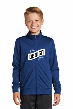 Sport-Tek  ®  Youth Tricot Sleeve Stripe Track Jacket