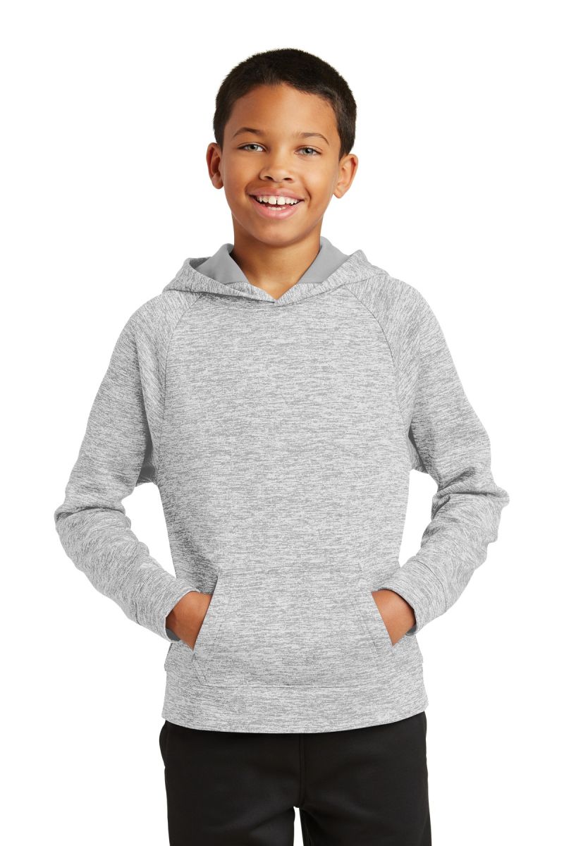 Sport-Tek ®  Youth PosiCharge ®  Electric Heather Fleece Hooded Pullover