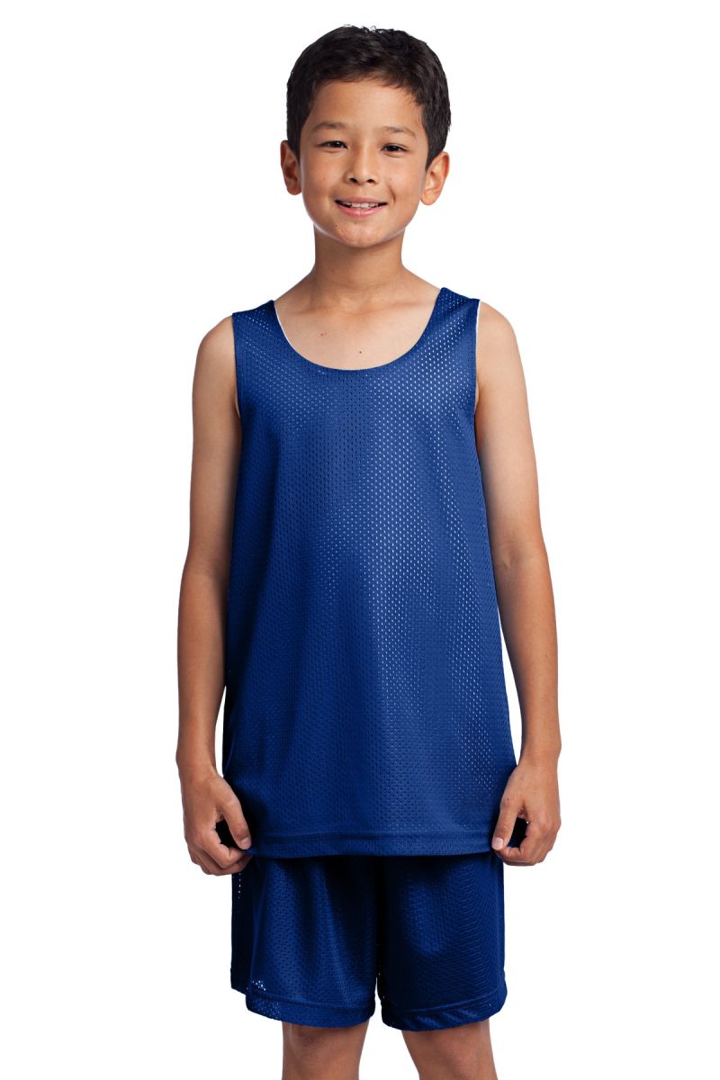  DISCONTINUED  Sport-Tek ®  Youth PosiCharge ®  Classic Mesh Reversible Tank
