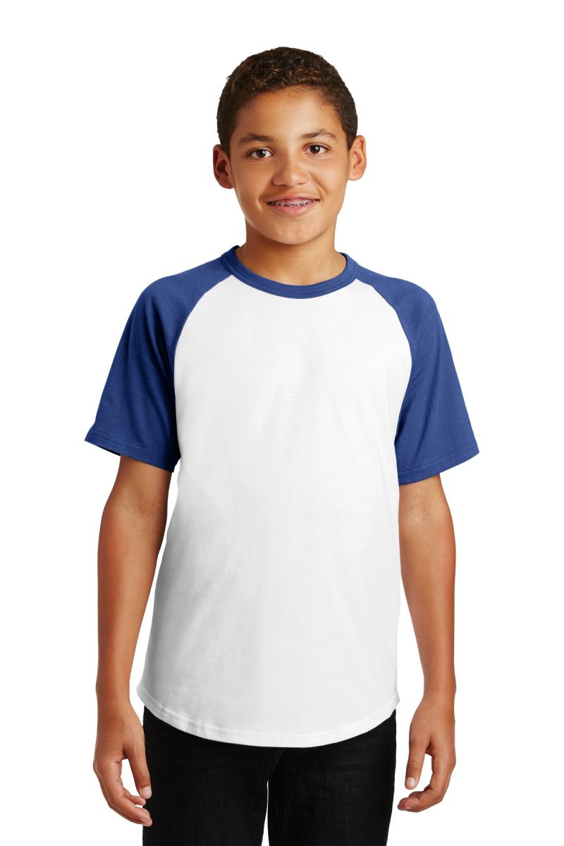 Sport-Tek ®  Youth Short Sleeve Colorblock Raglan Jersey