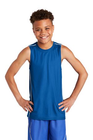  DISCONTINUED  Sport-Tek ®  Youth PosiCharge ®  Mesh Reversible Sleeveless Tee
