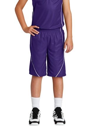  DISCONTINUED  Sport-Tek ®  Youth PosiCharge ®  Mesh Reversible Spliced Short