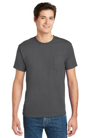 Hanes ®  - Authentic 100%  Cotton T-Shirt with Pocket